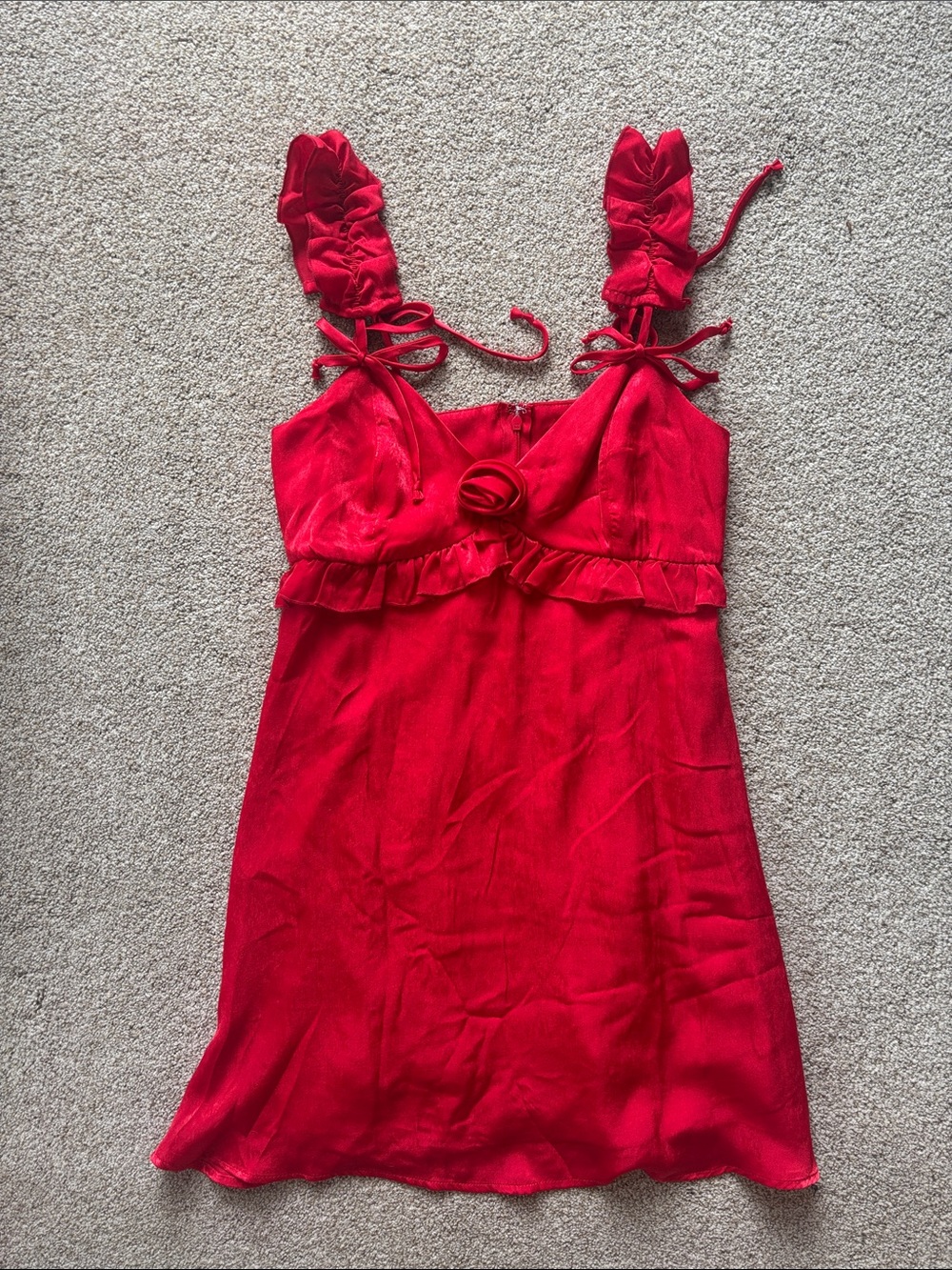 wild fable Red Ruffle Mini Dress